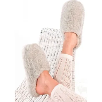 Pánské pantofle Pantofle z ovčí vlny 49-50 šedé, Barevné varianty Šedá, Velikosti 49-50 200-100-00134