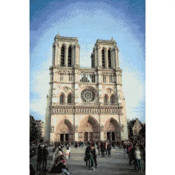 Diamantové malování Diamantové malování - Katedrála Notre-Dame 3 Velikost: 40x60cm, Rámování: Pouze srolované plátno, Diamanty: Kulaté