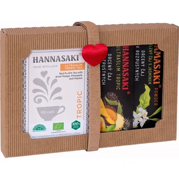 Kosmetická sada Hannasaki V pohodě doma i na cestách set BIO čajů 70 g + cestovní balení