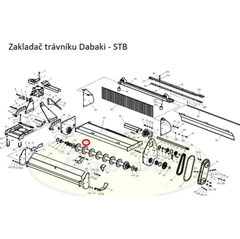 Kultivátor 1/47 - STB145.015 - Rotor, hlavní hřídel STB105