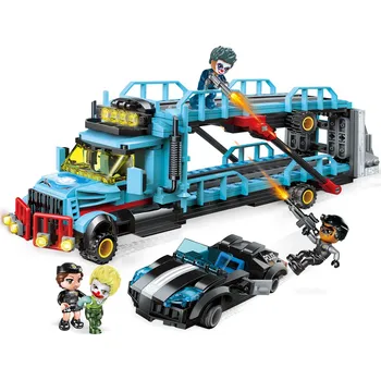 ostatní stavebnice Qman Police Battle Force W1929 Přepadení kamionu