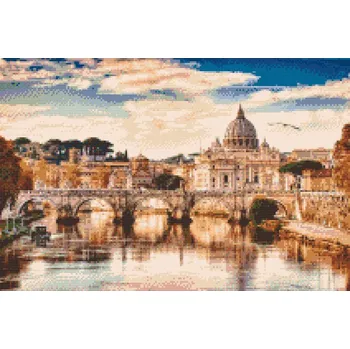 Diamantové malování Diamantové malování - Výhled na Vatikán Velikost: 40x60cm, Rámování: Pouze srolované plátno, Diamanty: Kulaté