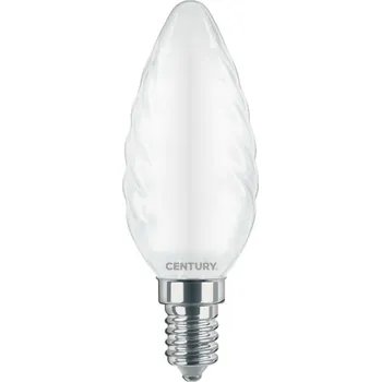 Žárovka CENTURY LED FILAMENT CANDLE kroucená SATÉN 6W E14 4000K 360d
