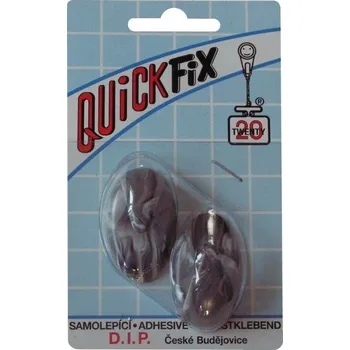 Věšák DIP - QUICKFIX háček samolepicí typ 1 - 2 ks - bílo/černý