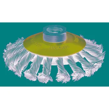 Drátěný kartáč Abraboro Úhlový kotoučový kartáč O100mm se závitem M14, pletený drát - AB99049500