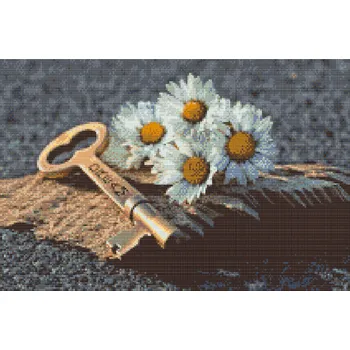 Diamantové malování Diamantové malování - Klíč ke splnění snů Velikost: 40x60cm, Rámování: Pouze srolované plátno, Diamanty: Kulaté