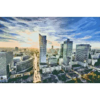 Diamantové malování Diamantové malování - Varšava, Polsko Velikost: 40x60cm, Rámování: Pouze srolované plátno, Diamanty: Čtvercové