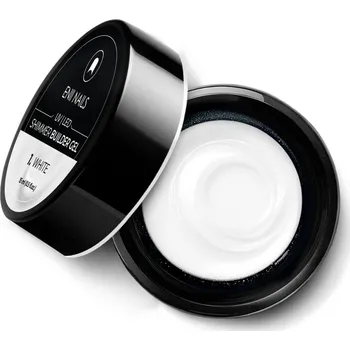 ENII NAILS Shimmer Builder Gel 1 White - třpytivý modelovací gel, 15 ml