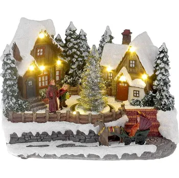 MagicHome Vánoční vesnice 9 LED teplá…