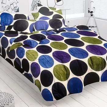 Povlečení Mikroplyšové povlečení - barevná kolečka + povlak na polštářek 40 x 50