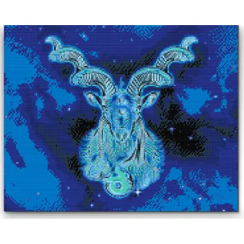 Diamantové malování Diamantové malování - Kozoroh/Capricorn Velikost: 30x40cm, Rámování: Pouze srolované plátno, Diamanty: Čtvercové