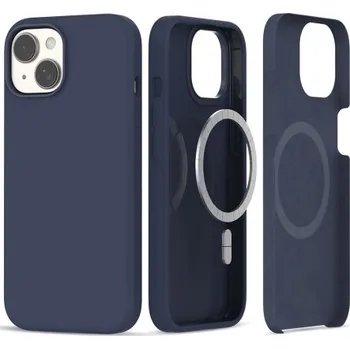 Telefonní příslušenství Tech-Protect | Tech-Protect Silicone MagSafe kryt na iPhone 15, tmavěmodrý