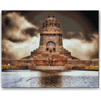 Diamantové malování Diamantové malování - Lipsko Velikost: 30x40cm, Rámování: Pouze srolované plátno, Diamanty: Kulaté