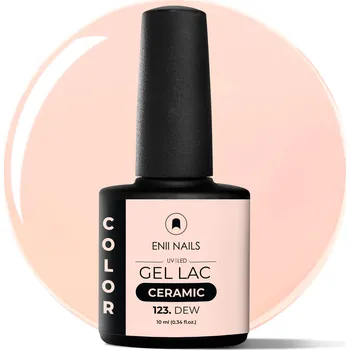 Lak na nehty ENII NAILS Gel lak Ceramic 123 Dew - gelový lak bez HEMA, 10 ml