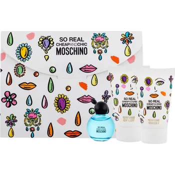 Parfém Moschino Moschino So Real Cheap and Chic, Toaletní voda 4,9 ml + sprchovací gél 25 ml + telové mlieko 25 ml