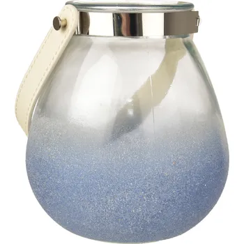 Svícen Svícen sklo modrý 14x14x17 cm