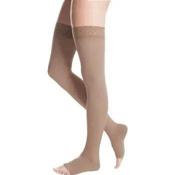 Dámské punčochy Polostehenní punčochy s krajkou MAXIS MICRO(II.KT)—Velikost 8, barva bronz, délka krátká, bez špice