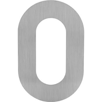 Domovní cedule LR - Domovní číslice &quot;0&quot; - 120 mm 120 mm BN - Broušená nerez