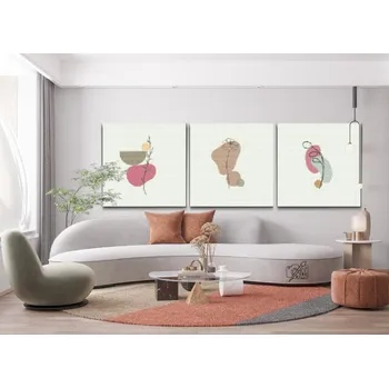 Diamantové malování Diamantové malování - Ze semínka po květ (sada 3ks) Velikost: 3ks 30x30cm, Rámování: Pouze srolované plátno, Diamanty: Čtvercové