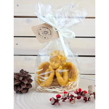 Svíčka Svíčka z včelího vosku Barokní anděl