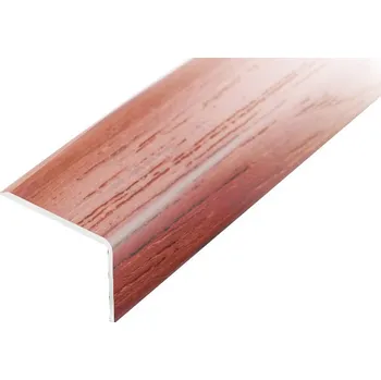 ukončovací lišta ACARA AP2 schodová lišta samolepící, hliník + dýha lakovaná jatoba, 20x25 mm, 2,7 m AHD L2549/20-SK