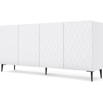 Komoda ARTBm Komoda DIUNA 193 4D | bílá matná Provedení: Bílá mat / černé nohy