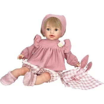 Hračka pro nejmenší NINES D'ONIL panenka mrkací Noa vlasy 45 cm