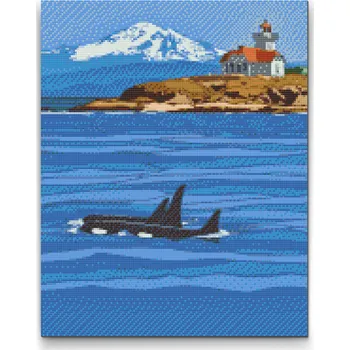 Diamantové malování Diamantové malování - Kosatky Velikost: 30x40cm, Rámování: Pouze srolované plátno, Diamanty: Kulaté