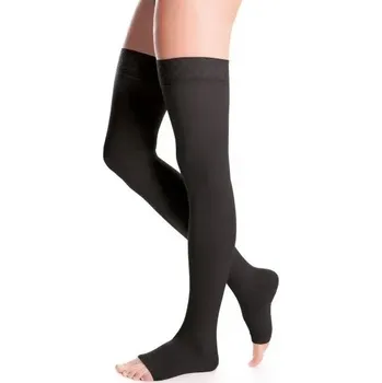 Dámské punčochy Polostehenní punčochy s krajkou MAXIS MICRO(II.KT)—Velikost 3, barva černá, délka normal, bez špice