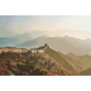 Diamantové malování Diamantové malování - Velká čínská zeď Velikost: 40x60cm, Rámování: Pouze srolované plátno, Diamanty: Čtvercové