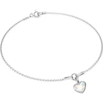Náramek Stříbrný náramek se srdíčkem Crystals from Swarovski AB