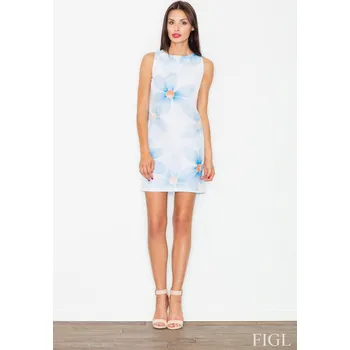 Dámské šaty Dámské šaty M498 modro bílé - Figl M