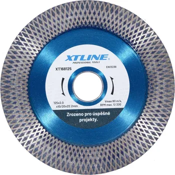 Dílna XTLINE Kotouč diamantový turbo (řezný/brusný) 125x2,0x10/20x22,2 mm XT168125
