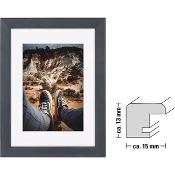 Rám na obraz HAMA Bella dřevěný rámeček 20x30cm, modrý