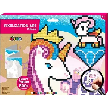 omalovánky Avenir Pixelový obrázek - jednorožec