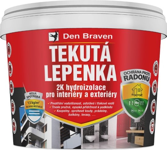 DEN BRAVEN Tekutá lepenka 2K hydroizolace RL 7 kg