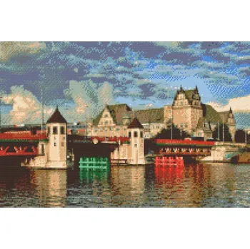 Diamantové malování Diamantové malování - Most Štětín Velikost: 40x60cm, Rámování: Pouze srolované plátno, Diamanty: Kulaté