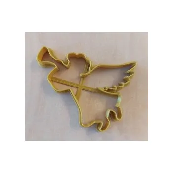 Vánoční dekorace Vykrajovátko ANDÍLEK S TRUBKOU 8 cm