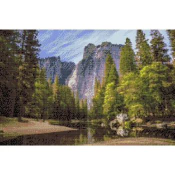 Diamantové malování Diamantové malování - Yosemite 2 Velikost: 40x60cm, Rámování: Pouze srolované plátno, Diamanty: Čtvercové