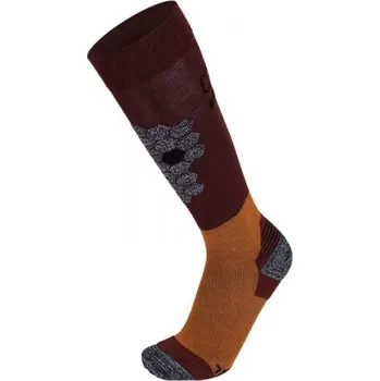 Pánské ponožky podkolenky Brbl Glacier 2, dark red/orange/black - vel. 43-46 119712