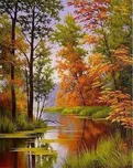 Figured'Art Podzimní jezero s rámem 40…