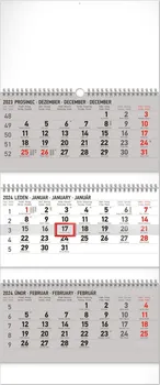Kalendář Presco Group Nástěnný kalendář 3měsíční standard skládací 2024 