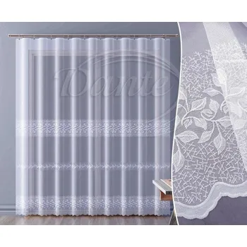 Záclona Dante Záclona BRITANI s výšivkou lístečků - 300 cm