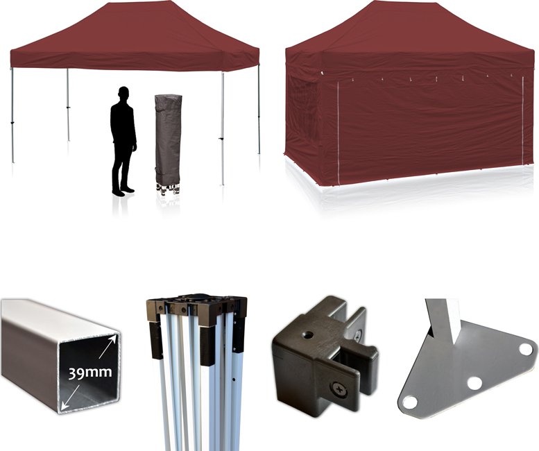 Nůžkový párty stan RedX® HOBBY 3x4,5 m (Kvalitní párty stany 3x4,5 m - dostupné v 10 barvách a možností vlastního potisku)