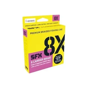 Pletená šňůra Sufix SFX 8X 135m žlutá, průměr 0,104mm/5kg