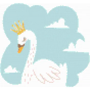 Diamantové malování Diamantové malování - Labuť, princezna Velikost: 30x30cm, Rámování: Pouze srolované plátno, Diamanty: Čtvercové