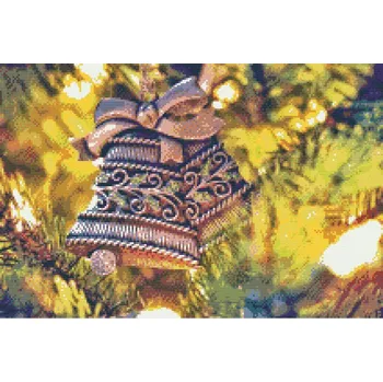 Diamantové malování Diamantové malování - Vánoční zvony Velikost: 40x60cm, Rámování: Pouze srolované plátno, Diamanty: Čtvercové