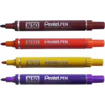 Pentel Permanent Marker N50, oranžový