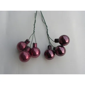 Vánoční dekorace baňky ostružinové 6 ks