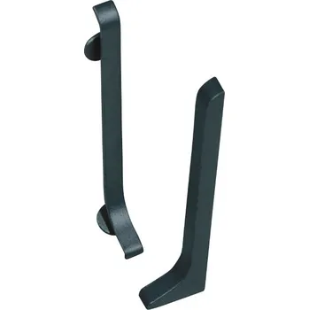 Podlahová lišta ACARA AP38 pravá koncovka k soklové liště, hliník lakovaný matný antracit, 100 mm, 2 ks AASE 100-KP-A/RAL7016M